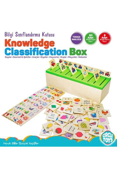 Circle Toys Ahşap Bilgi Sınıflandırma Kutusu