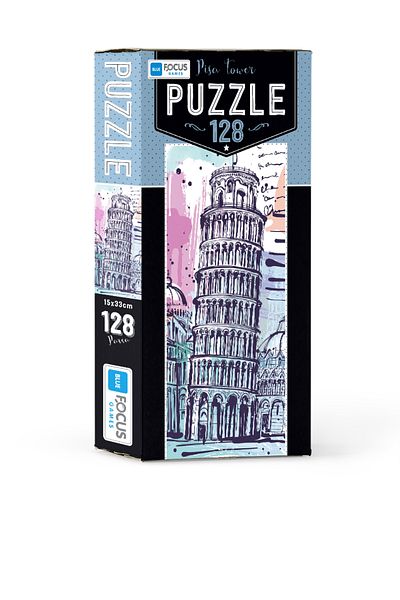 Blue Focus لغز برج بيزا 128 قطعة