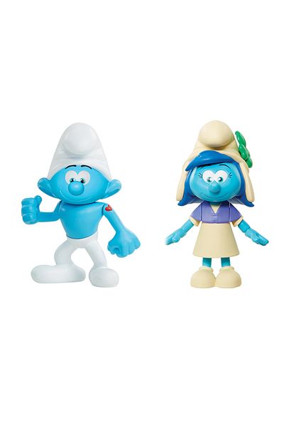 ŞİRİNLER Jakks Pacific Lovers Lost Village Strong Cute & Smurfstorm Figure Set