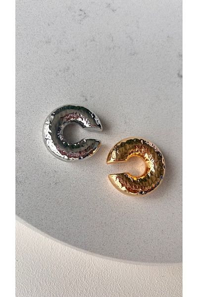 Doğaltaş Masalları Earcuff cartilage earring gold color