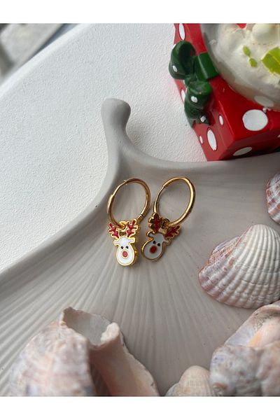Doğaltaş Masalları New Year's Themed Steel Earrings