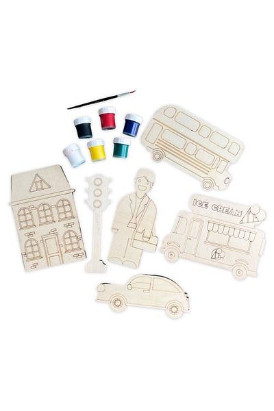 Imaginory Alice And Grace Imaginory Wooden Painting Set - City