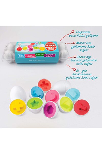 Circle Toys 12 Pieces Geometric Egg