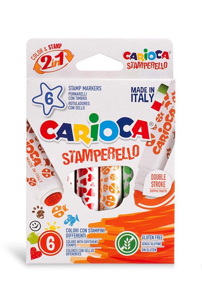 CARIOCA Carioca Stamperello varf dublu 6 buc / set