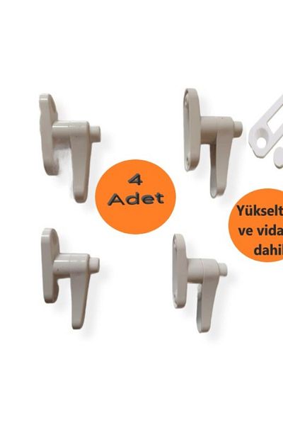 Adilon PVC Push Door-Window Plastic Safety Lock White 4 Pieces - Plastic Pimapen Safety Latch