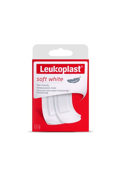 Leukotape Leukoplast Soft White 19mx72 مم (12 قطعة)، 38x72 مم (8 قطع) 20 قطعة إسعافات أولية