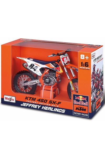 Maisto 1/6 Red Bull Ktm 450 Sx-f 2018 Factory Edition Motosiklet