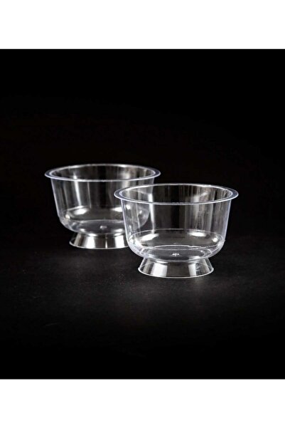 Çözüm Ambalaj Ayaklı Plastik Tatlı Kabı Ayaklı Kase 130 Cc 50 'li