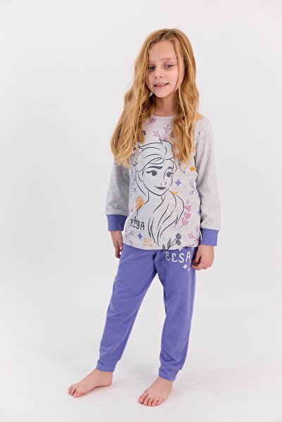 Disney Frozen Frozen Lisanslı Elsa Karmelanj Kız Çocuk Pijama Takımı D4608-c