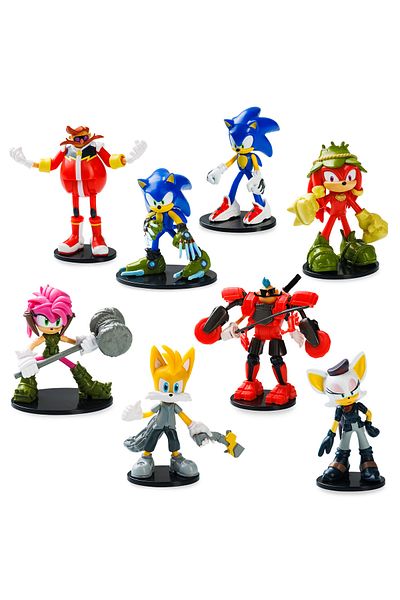 Sonic مجموعة شخصيات الحركة الفاخرة المكونة من 8 قطع