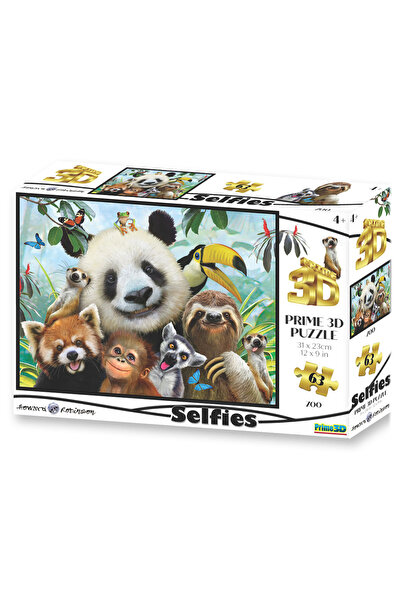 Prime 3D Hayvanat Bahçesi Selfie 63 Parça Puzzle 10541