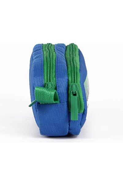 Benetton United Colors of Benetton Çift Bölmeli Mavi Kalem Çantası 04277