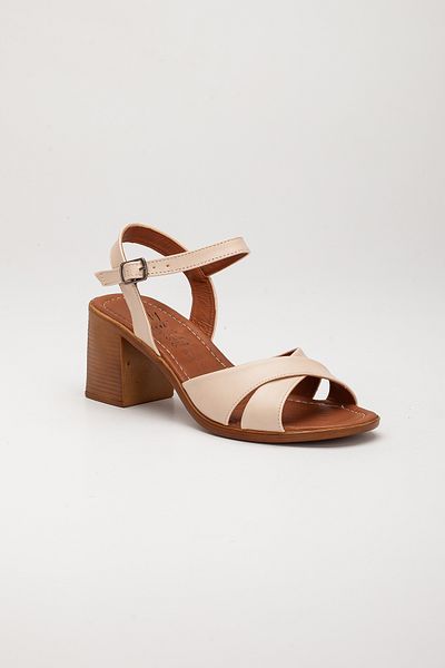 Mehmet Baran Women's Nude Heeled Summer Shoes