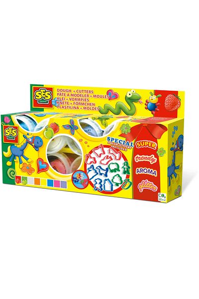 SES Creative Play Dough Passion 8x90gr Și Forme Cutter