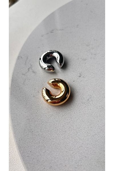 Doğaltaş Masalları Earcuff cartilage earring gold color