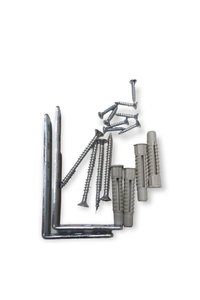 Adilon Mobilya Dolap Eşya Duvara Sabitleme L Bağlantı Köşebent 2'li Set