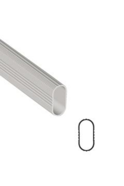 Adilon Dolap Içi 40 Cm Oval Elbise Askı Borusu, Tavan Askı Aparatı Vidaları Hediye