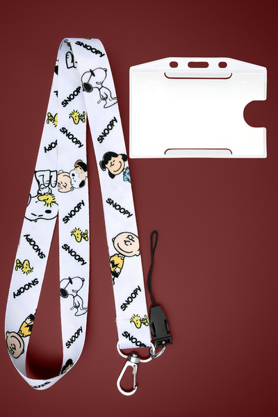 Apptakı Köpek Desenli Boyun İpi Boyun Askı İpi Boyun Askısı ve Kartlık - ASS0276