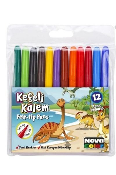 Nova Color Felted Pen 12 Pack Nc-871