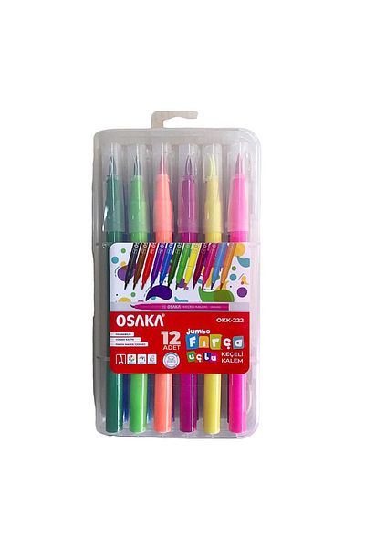 Osaka Jumbo Felted Pen with Brush Tip 12 Pack Okk-222
