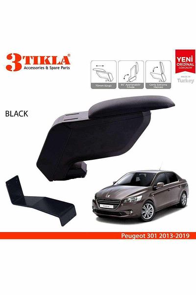 3 Tıkla Peugeot 301 Black Armrest Armrest with No-Punching Steel Foot