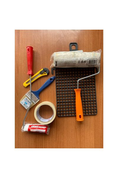 Adilon Paint, whitewash, Roller Set 6 pieces