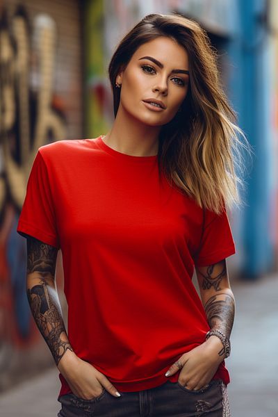 SadeRenk Unisex Neon Red Clima Cool T-shirt