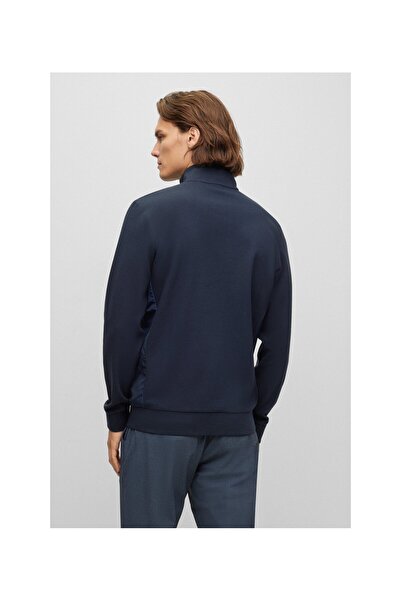 BOSS Uygun Renkte Yan Panelli Osmanlı Tipi Fermuarlı Sweatshirt