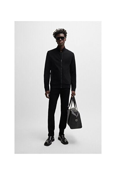 BOSS Uygun Renkte Yan Panelli Osmanlı Tipi Fermuarlı Sweatshirt