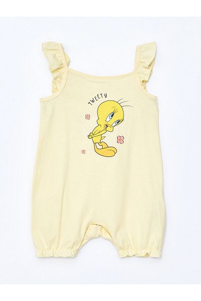 LC Waikiki Lw – Strampler für Babys mit quadratischem Kragen und Tweety-Aufdruck