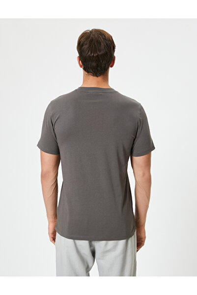 Koton Dar Kesim Pamuklu Kısa Kollu Bisiklet Yaka Basic Tişört