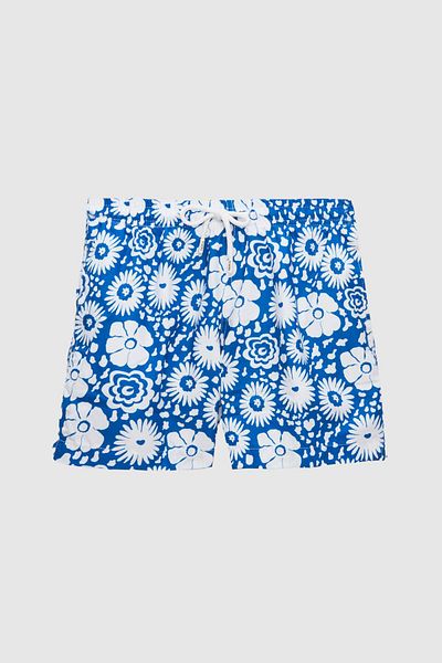 Twn Costum de baie cu pantaloni scurți cu imprimeu albastru