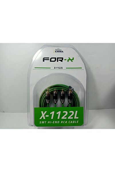 For-X OFC Rca Kablosu 5 Metre – X-1122L Profesyonel %100 Bakır Amfi Rca Kablosu