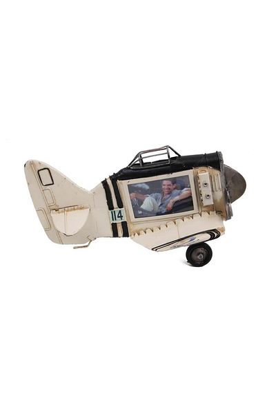 LiderGlobal Airplane Frame Vintage Decorative Home Office Gift