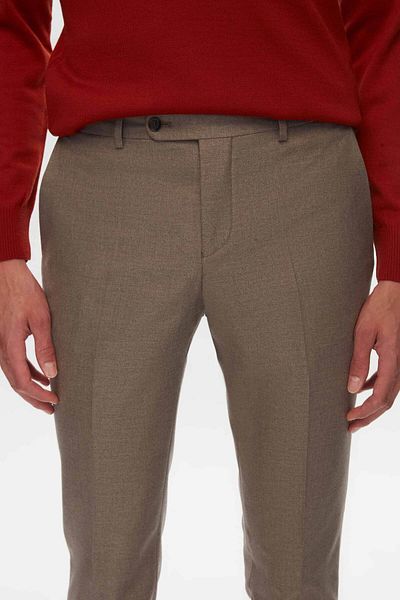 Twn Mink Gabardine Fabric Trousers