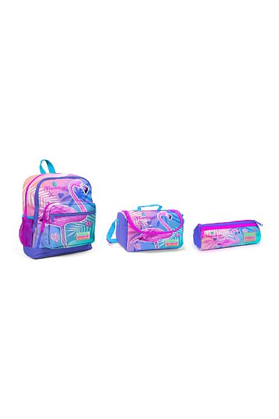 Coral High Set de suporturi pentru creion pentru ghiozdan Flamingo Nutrition