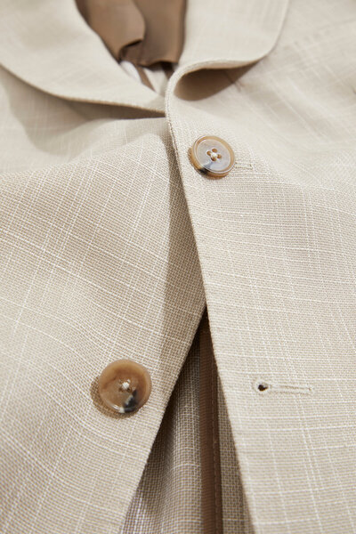 W Collection BEJ DÜĞMELİ PAMUK/YÜN CEKET