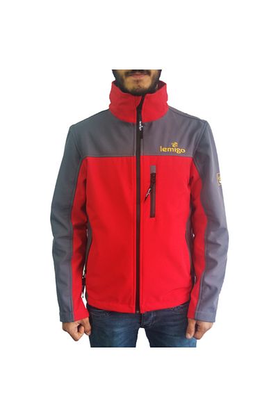 e-lifeoutdoor Κόκκινο-Γκρι παλτό Lemigo Softshell