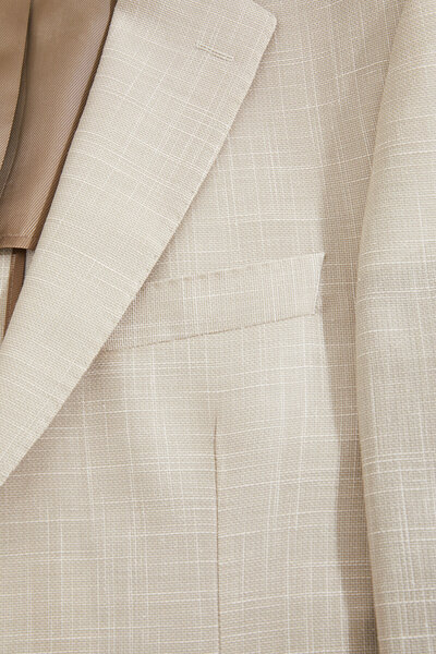 W Collection BEJ DÜĞMELİ PAMUK/YÜN CEKET