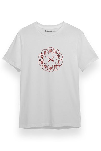 Tshirthane Shang-Chi And The Legend Of The Ten Rings Art Logo Λευκό κοντομάνικο ανδρικό μπλουζάκι