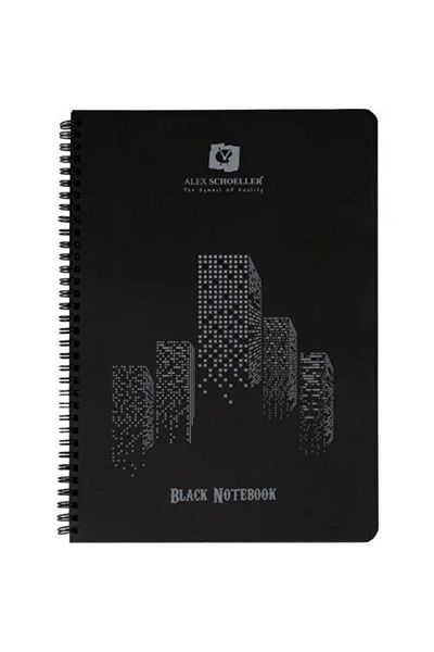 Alex Schoeller Spiral PP Cover Notebook Black (a6) 60 Sheets Alex-1620