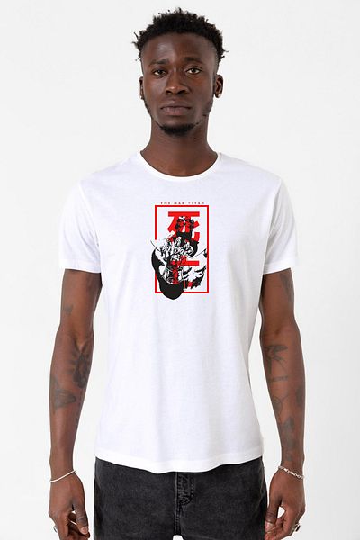 Tshirthane Ανδρικό μπλουζάκι Mad Titan Thanos White Cycling