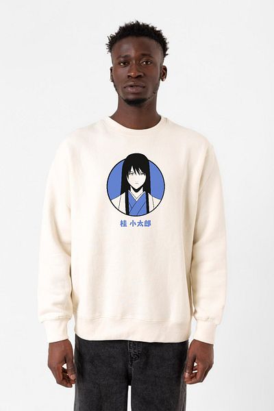 Tshirthane Ανδρικό φούτερ Gintama Anime Kotaro Minimal Ecru 2ip