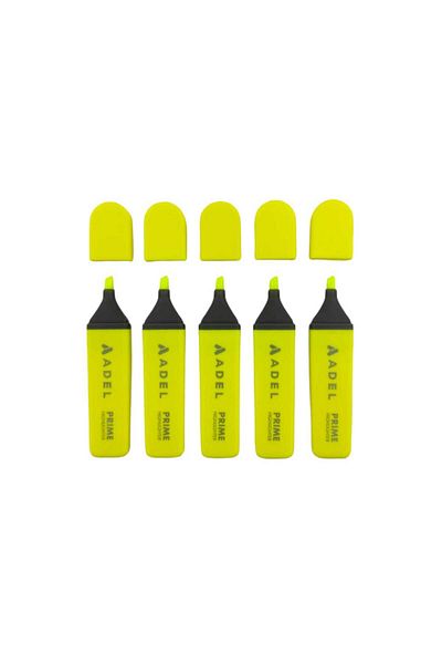 Adel (FABER PRODUCT) Highlighter Marking Pen Yellow Set of 5