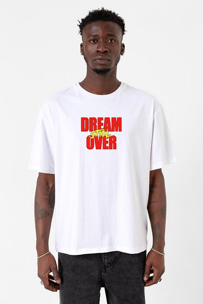 Tshirthane Dream Still Over White Ανδρικό μπλουζάκι Oversize