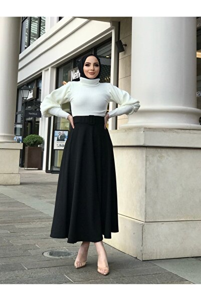 KaSheHa A-line Skirt Black