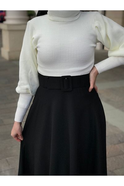 KaSheHa A-line Skirt Black