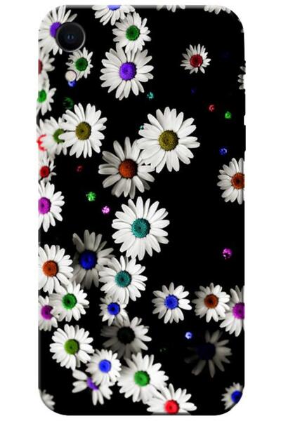 Zebana حافظة سيليكون متوافقة مع هاتف Apple iPhone XR Daisy V1 (مطبوعة)