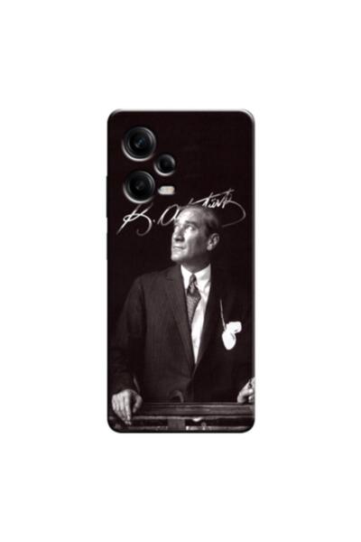 Zebana Xiaomi Redmi Note 12 Pro 5G Uyumlu Kılıf Mustafa Kemal Atatürk Silikon...
