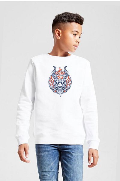 Tshirthane Φούτερ One Piece Anime Yamato Mask White Παιδικό 2ip